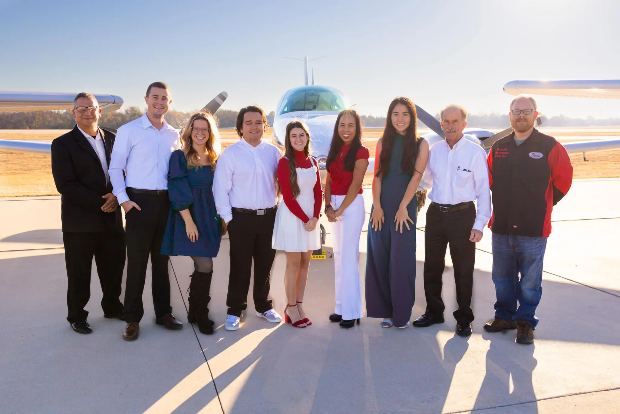 Alto Flight Academy aircraft on the ramp near Edmond Oklahoma