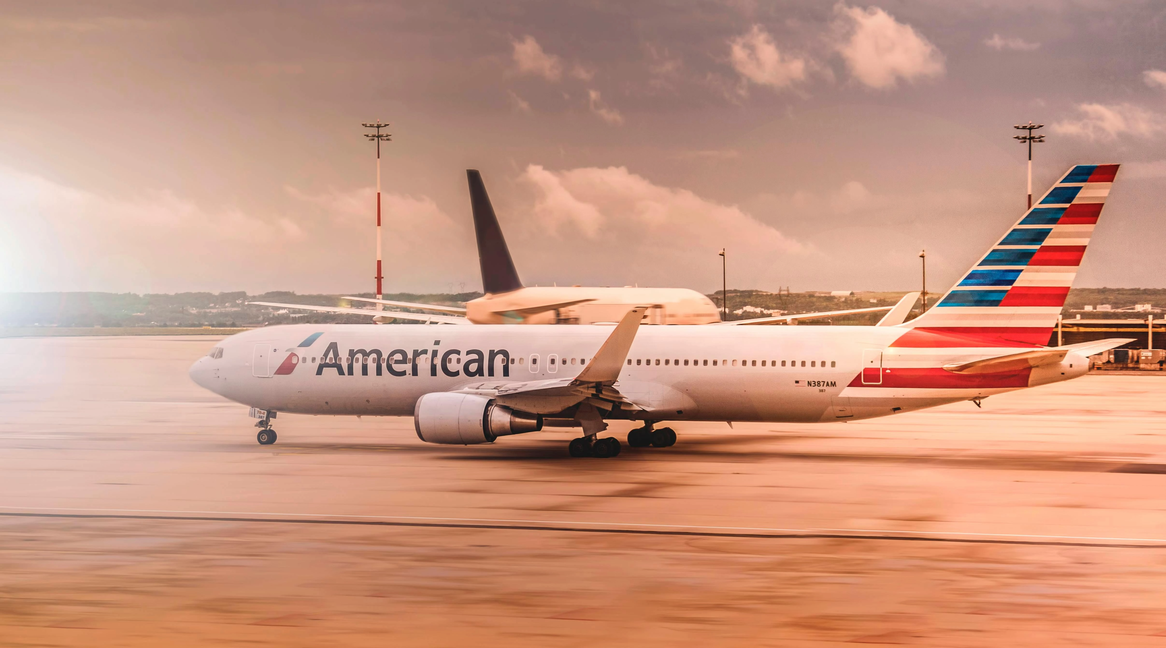 American Airlines Jet in Yukon Oklahoma