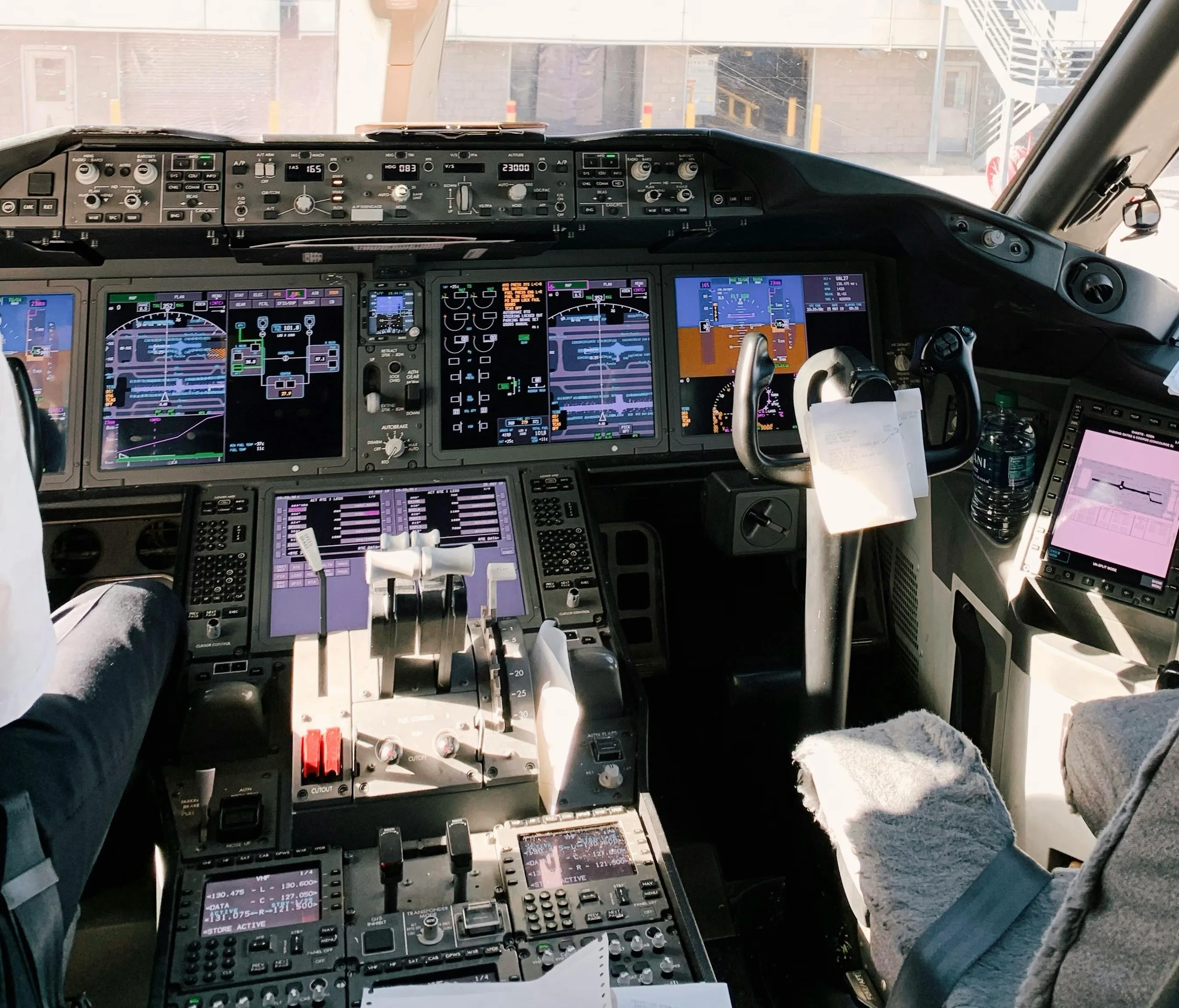 Inside boeing 737 airliner jet