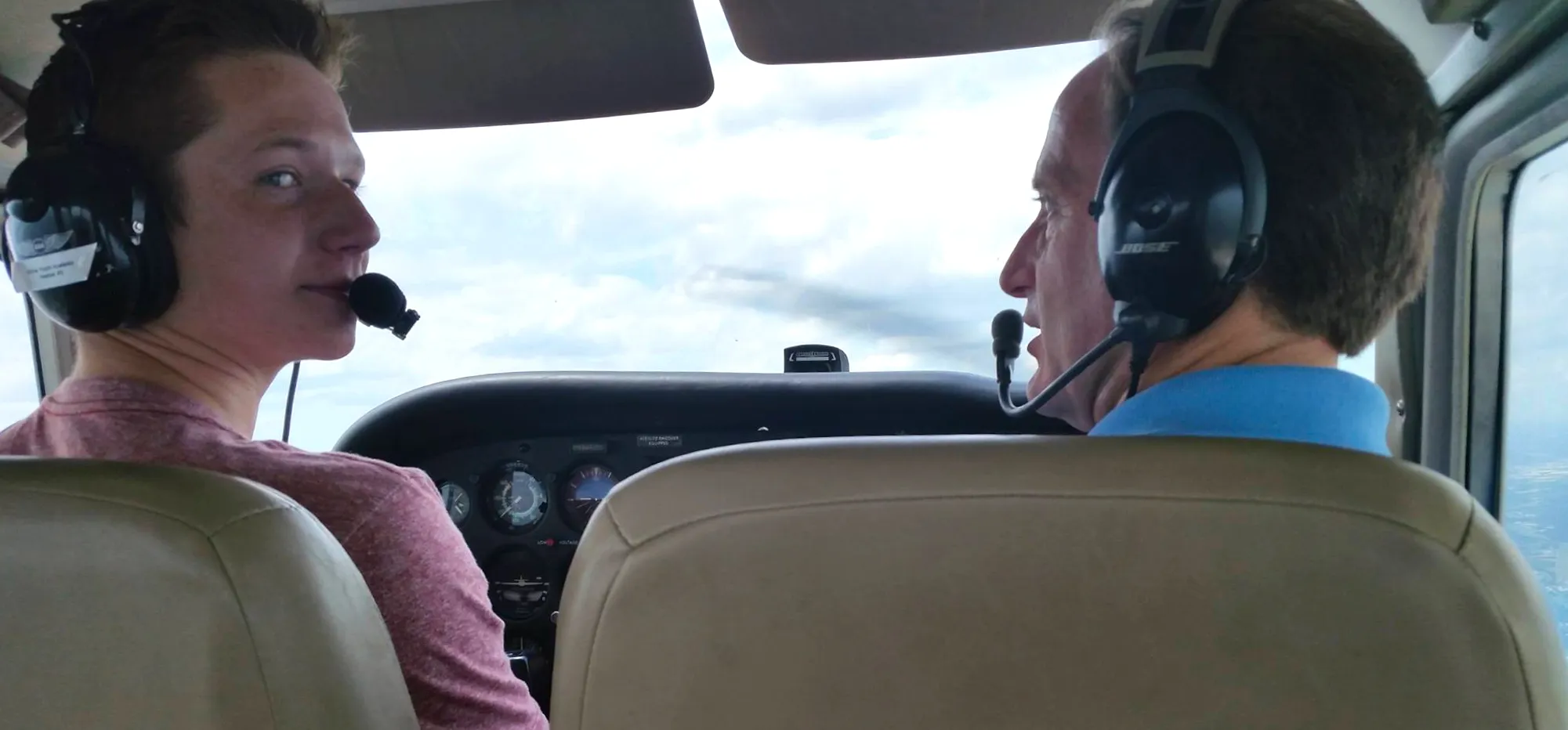 Instrument rating training pilot flying in clouds above ardmore ok