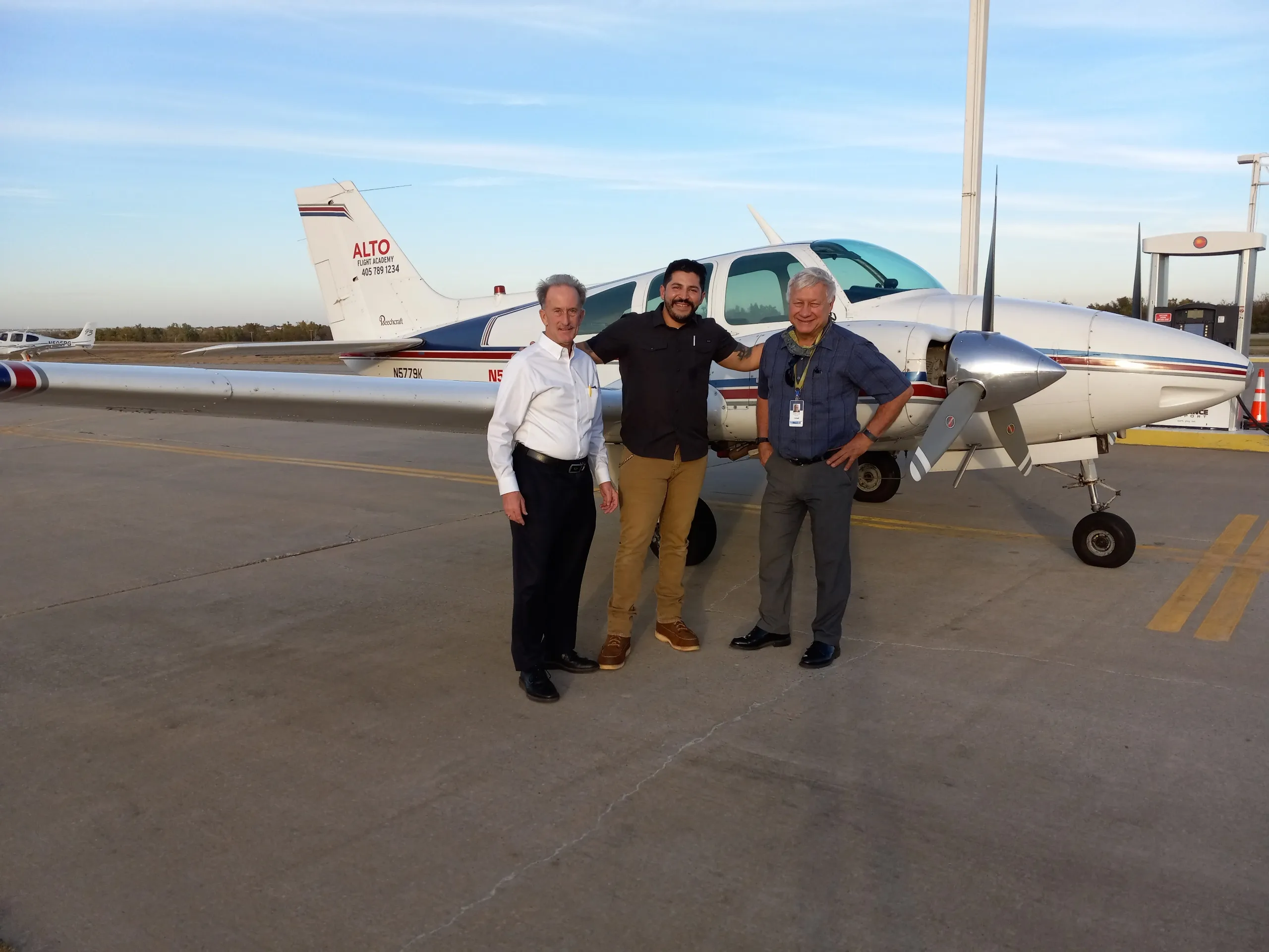 Student earning his multi-engine rating