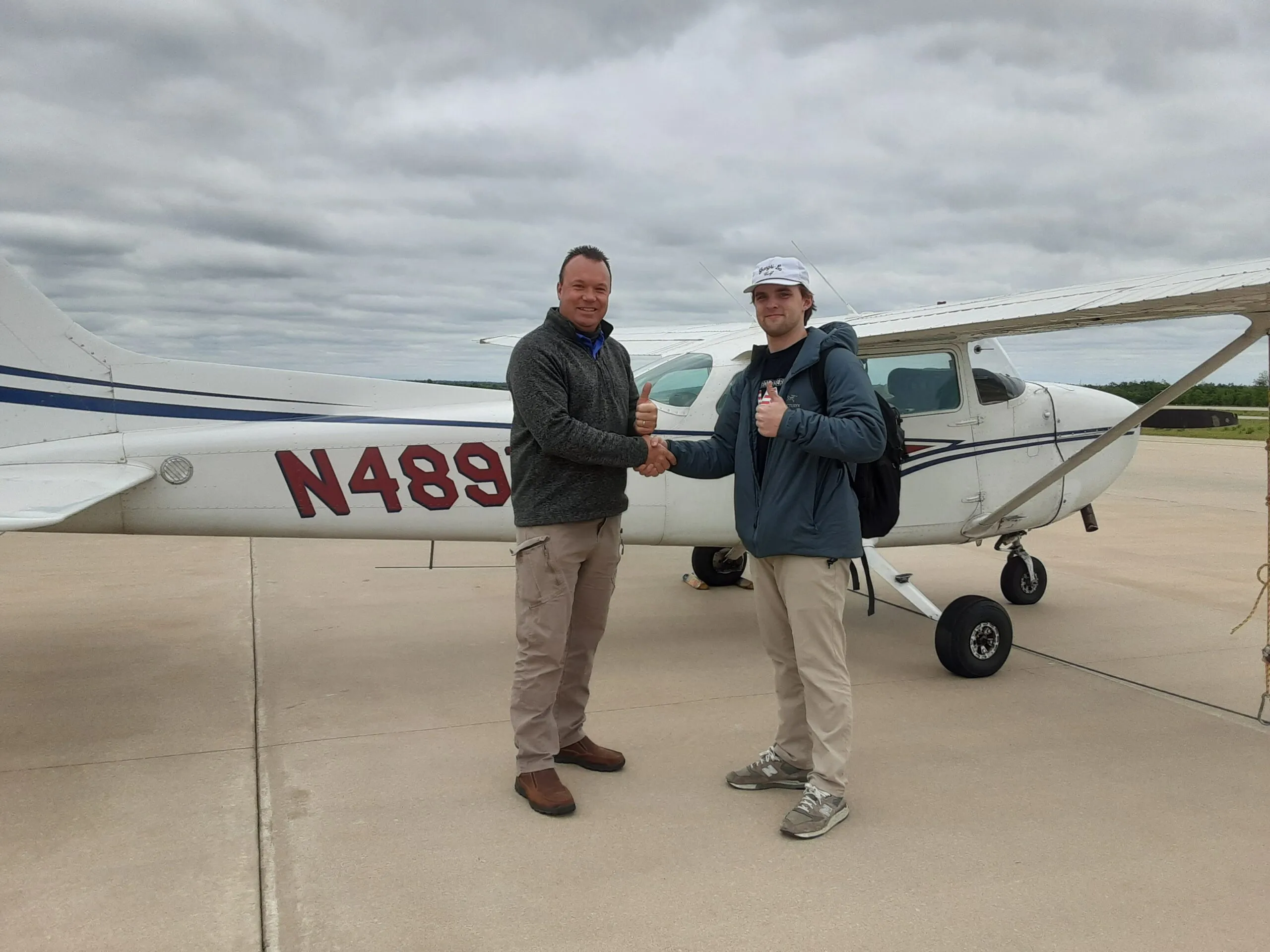 Alto Flight Academy student passing commercial checkride